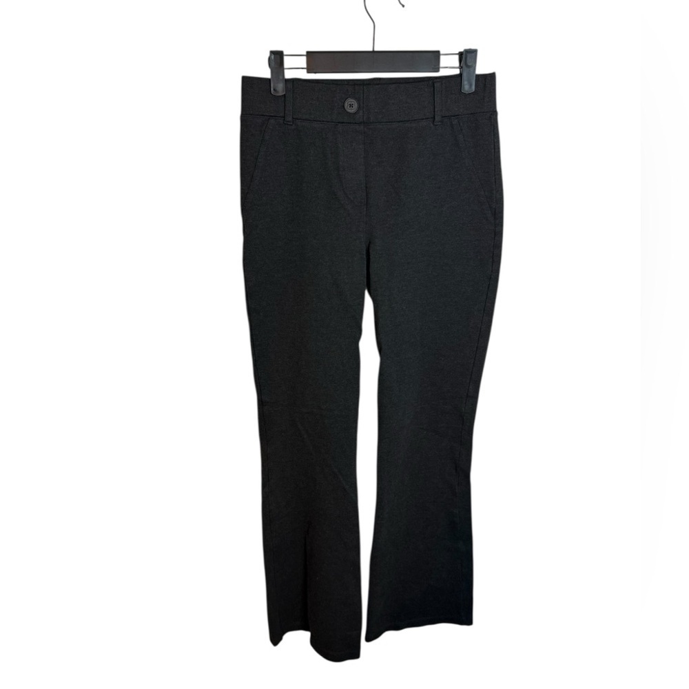 Betabrand Charcoal Gray Pull On Flare Pants